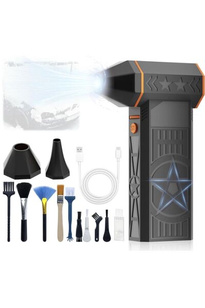OEM Suflantă portabilă Turbo Jet X6, reîncărcabilă prin USB, cu jet de aer pu...