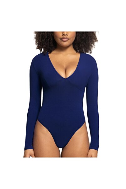 ROOMTOUR Body damă termic mânecă lungă slim fit Maro XL