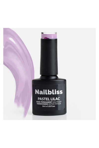 nailbliss Ojă semipermanentă PASTEL LILIAC, 8 ml – culoare intensă, luciu și ...