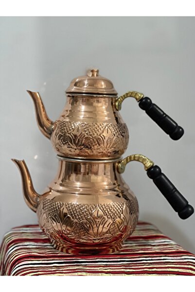 uzunoğlu bakır ürünleri Uzunoğlu Copper Copper Teapot Medium Size