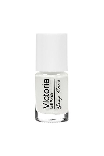 Victoria Ojă clasică pentru unghii, nuanță alb, 6 ml – culoare intensă și man...