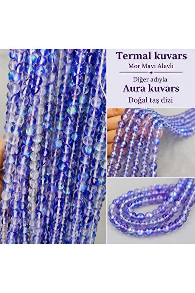 best bioenerji taş terapi Thermal Quartz (Aura Quartz) Purple Flame Color 8 m...