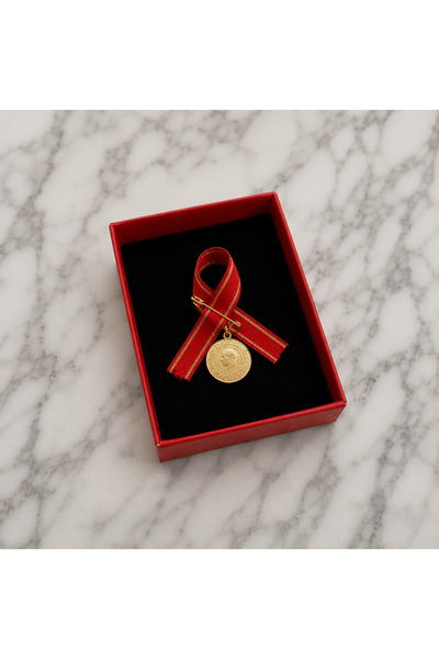 ALCONDZEND 22 Ayar Gold Kaplama İmitasyon Çeyrek Kolye Ucu – Kurdaleli Kulplu...