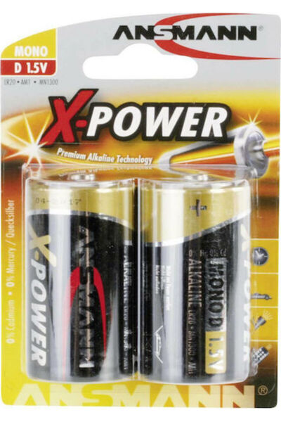 ANSMANN Baterie alcalină X-Power D 1.5V 2 bucăți Cod: 5015633