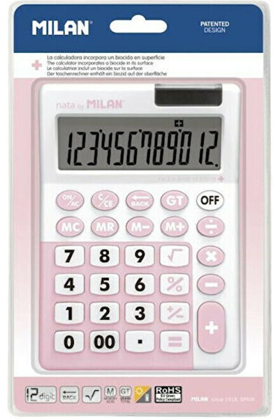 Milan Calculator cu 12 cifre, de culoare roz, 1 bucată, Cod: 151812IBGPBL