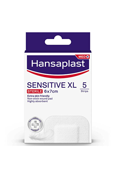 Hansaplast Med+ Ευαίσθητο XL Αποστειρωμένο 6x7 εκ. 5 τεμάχια