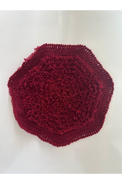 Butik Ev Yapımı Pofuduk Lif - Bordo