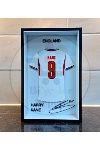 Bi'şeyler Sepeti Harry Kane - İngiltere- Forma İmzalı Çerçeve Hediyelik 14x22 cm