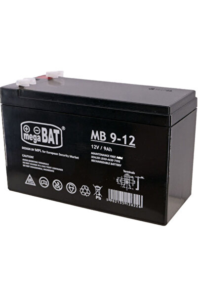 Megabat Μπαταρία UPS με χωρητικότητα 9Ah και τάση 12V, 1 τεμάχιο