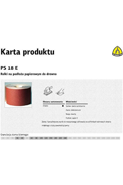 KLİNGSPOR Rolă de hârtie pentru pardoseli Ps18e 150mm Grad 180 50m Cod: 267354