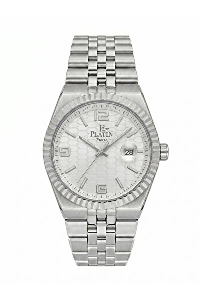 Platin Pierre Hds-1300Ga-A1 Steel Cord Calendar Men's Wristwatch