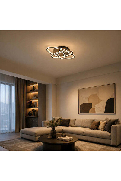CMHOME Πολυέλαιος LED με τηλεχειριστήριο TIANA 78W, 3 Ελλάδες, Ψυχρό/Θερμό/Ου...