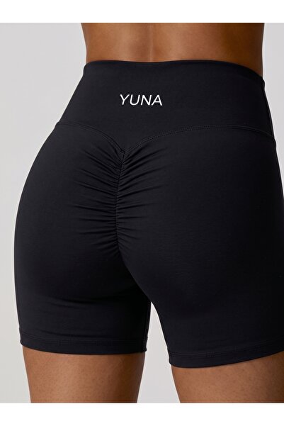 YUNASPORT Kadın Arkası Büzgülü Toparlayıcı Spor Şort