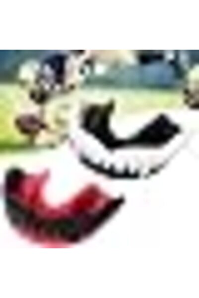 Arabest EVA Sports Mouthguards,2 Pack Black Red,for Teen Boxing Basketball