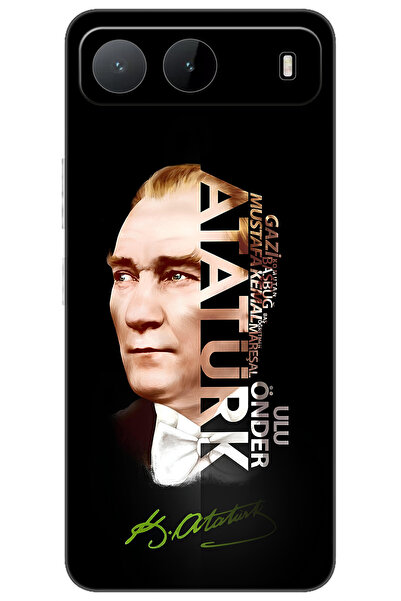 TECNO Spark 40 5G (KM8n) Uyumlu Kılıf Desen Baskılı Silikon Atatürk STK:681 C...
