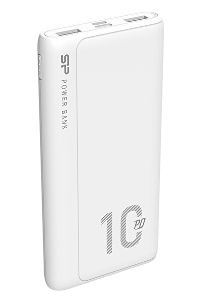 Silicon Power power bank QP15, 10000mAh, 2x USB & USB Type-C, 3A, λευκό