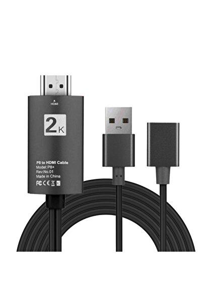 POWERTECH Καλώδιο USB (F) σε HDMI CAB-H080 με USB τροφοδοσία, 1m, μαύρο