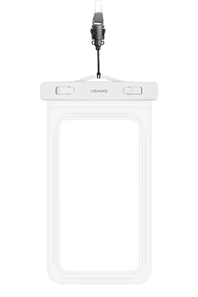 Usams αδιάβροχη θήκη smartphone US-YD011, έως 7", IPX8, λευκή