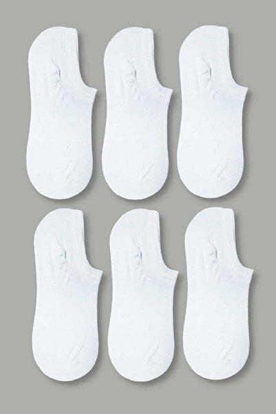 BLACK SWALLOW Men's White Bamboo Invisible Sneaker Socks 6 Pack