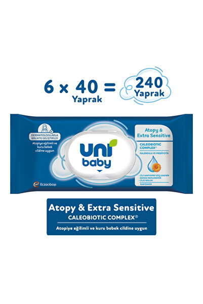 Uni Baby Atopy & Extra Sensitive Atopik Ciltlere Özel Islak Mendil 6X40 240 Y...