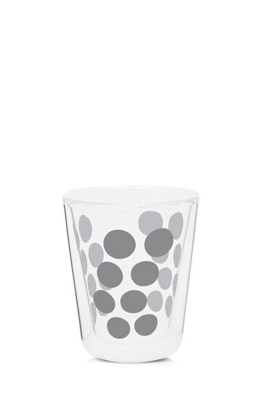 Zak! Designs Set 2 pahare, ZAK!DESIGNS, Sticla, 200 ml, Gri