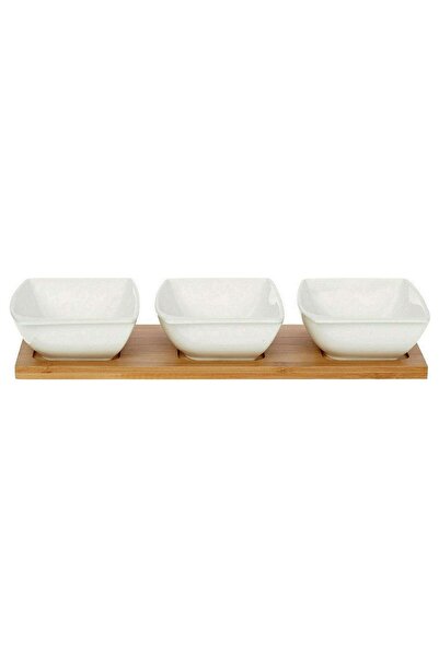 Cryspo Trio Orderviera 3 Θέσεων Με Βάση Μπαμπού 65.000.134 Λευκό