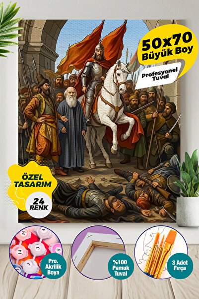 Picasso World Hobby Art Fatih ve Fetih Sayılarla Boyama Numaralı Tuval Seti 5...