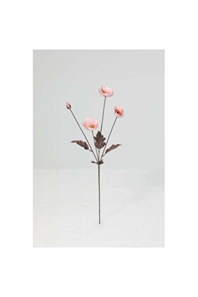 Danube Home Fernza Artificial Poppy Flower 55cm Pink Decorative Single Stem
