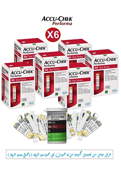 Accu Chek (Pack of 6) Accu-Chek Performa Blood Glucose Test Strips (300) Your...