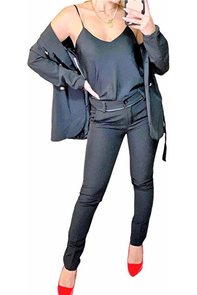 Woman's Fashion Γυναικείο υφασμάτινο παντελόνι μαύρο