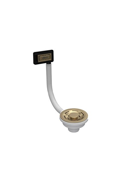 Karag Βαλβίδα νεροχύτη FLOW-PRO Gold και υπερχείλιση KITWPT-F-1VSELL-GD ELLECI