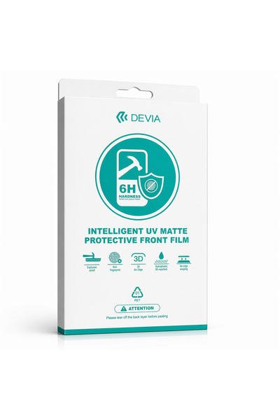 Devia UV MAT Σετ μεμβρανών προστασίας οθόνης smartphone 0,19mm 6H για μηχανή ...