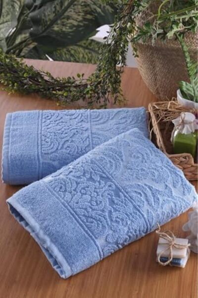 Yıldızan Msa Shop Soft |   2-Piece 50X90 cm Hand & Face Towel Set Blue 931845