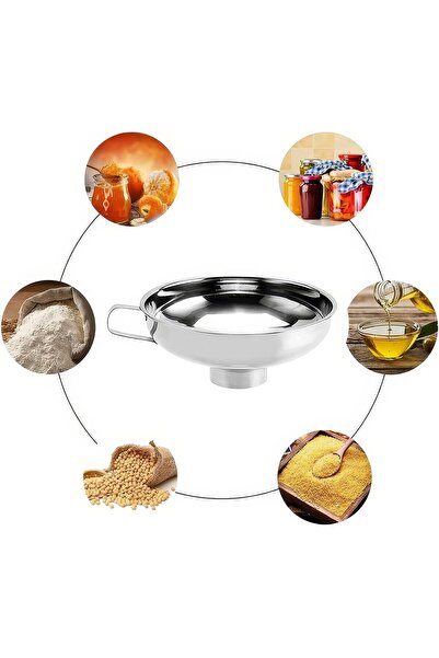 Yıldızan Msa Shop 304 Steel Wide Mouth 5.3 Cm. Pulses Jar Canned Jam Funnel C...