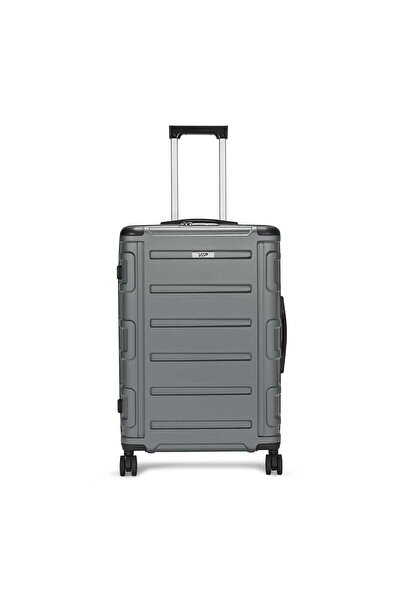 Vip Cyprus 69 cm Polypropylene Hard Trolley, 4 Wheels, Grey
