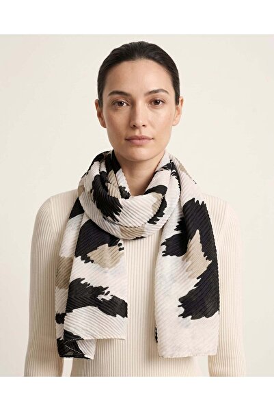 REDTAG Women Beige And Black Abstract Printed Scarf