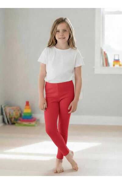 Bağcı Girls' Ribbed Leggings Flexible Comfortable Daily Wear