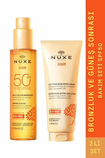 Nuxe Bronzluk ve Güneş Sonrası Bakım Seti SPF50
