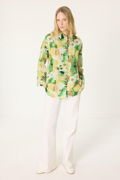 Touché Privé PATTERNED LINEN SHIRT