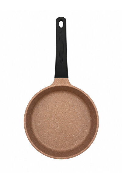 BRANDLESS Tigaie antiaderentă 20 cm, înveliș granit, maro, mâner ergonomic negru