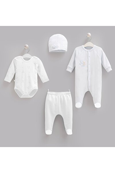 Caramell 100% Cotton 4-Piece Men's Overalls Set Blue