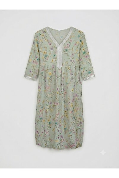 Zinora Girls Floral Jallabiya Kaftan Dress, Size 6, loose fitting, total leng...