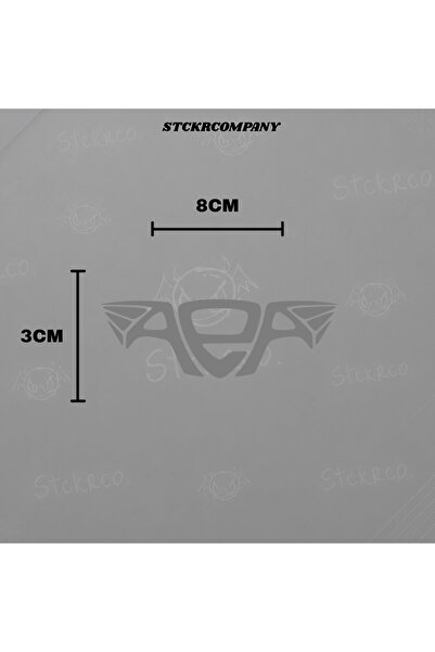 STCKRCO Motor ve Kask için AEA Altın Elbiseli Adam Sticker Etiket - AEA Sticker