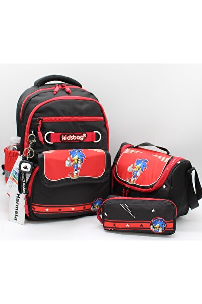 Harmela 493 Waterproof Fabric Boys' Primary School Bag 3-Piece Set School Bag...