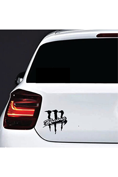 Amo-Stickers Αυτοκόλλητο αγωνιστικού αυτοκινήτου  "Monster " 30 εκ. Κόκκινο