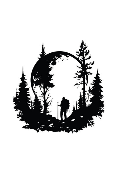 Amo-Stickers Стикер Приключение Туризъм 6 70см Зелен