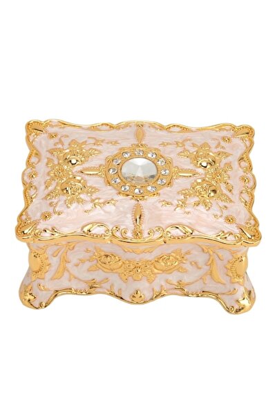 KkvoGmle Cutie de bijuterii vintage, KkvoGmle, metal, auriu, 20x10x10cm