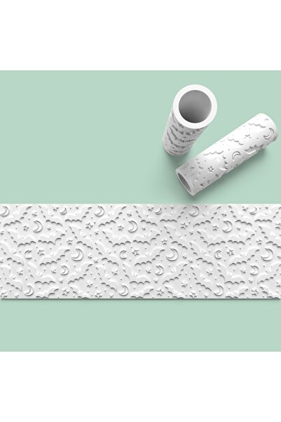 AKTASTORE Ceramic Polymer Clay Pattern Maker Roller Cylinder 10 cm Length 0957-6