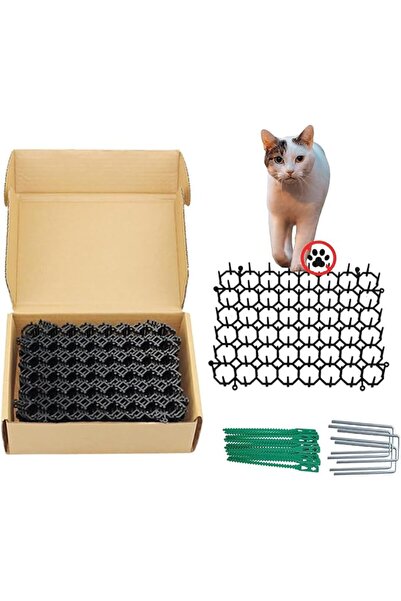Arabest 12 Pack Spiked Cat Scat Mats, Anti Digging Deterrent Strips With Stap...