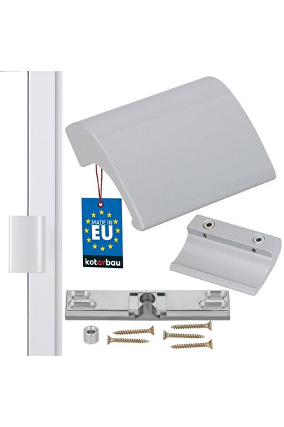 KOTARBAU Mâner din aluminiu DE LUXE argintiu metalic + Zăvor